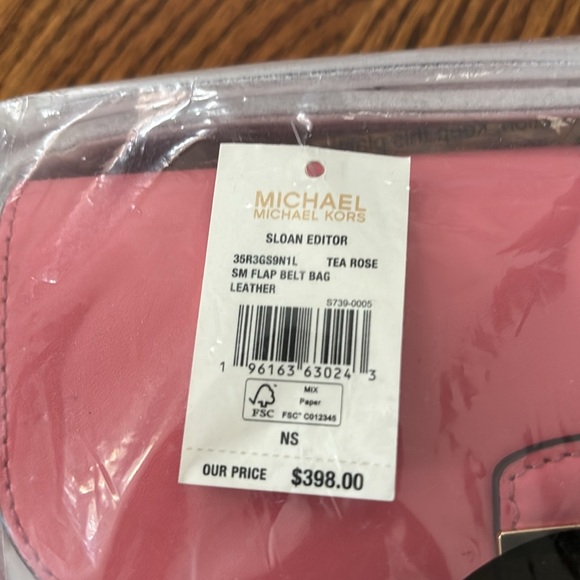 Michael Kors Sloan Editor Belt Bag Smooth Leather Tea Rose Pink - Picture 11 of 13